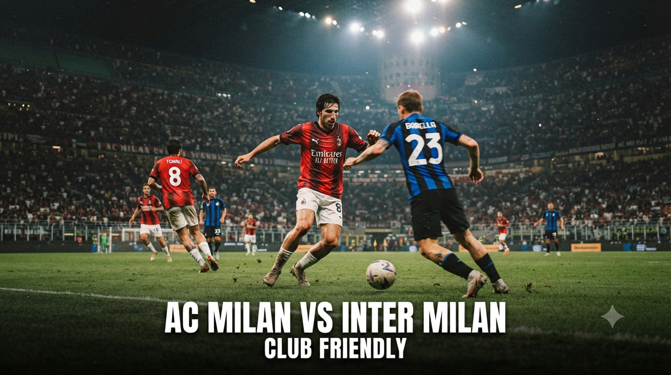 Streaming Score808 Menghadirkan AC Milan vs Inter Milan Club Friendly Sore Ini Pukul 18.00 WIB